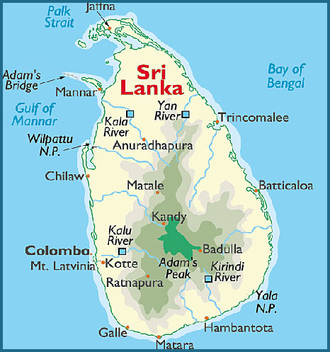 Map of Sri Lanka, Sri Lanka Map